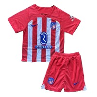 Billiga Atletico Madrid Barnkläder Hemma fotbollskläder till baby 2023-24 Kortärmad (+ Korta byxor)